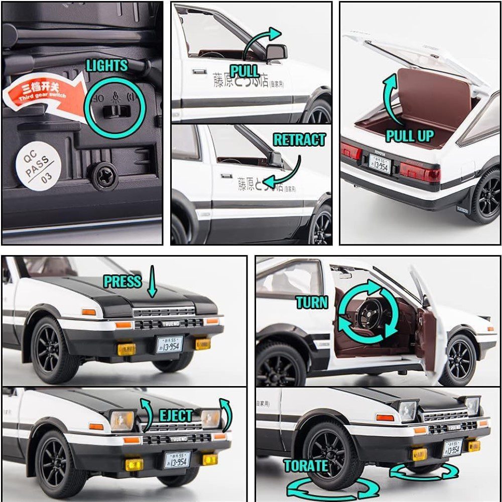 1:24 TOYOTA AE86 ALLOY DIECAST MODEL