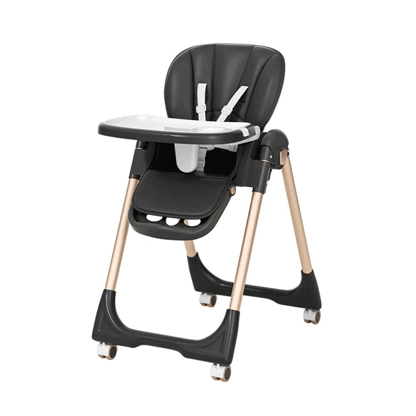 KIDILO BABY HIGH CHAIR FOLDABLE WITH HEIGHT SEAT ADJUSTABLE