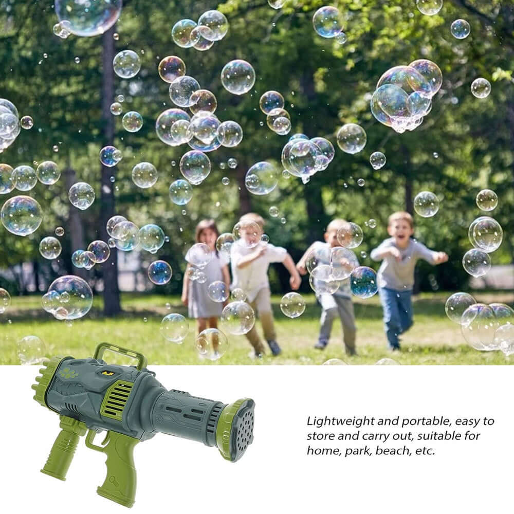 25 HOLE DINOSAUR BUBBLE MACHINE GUN