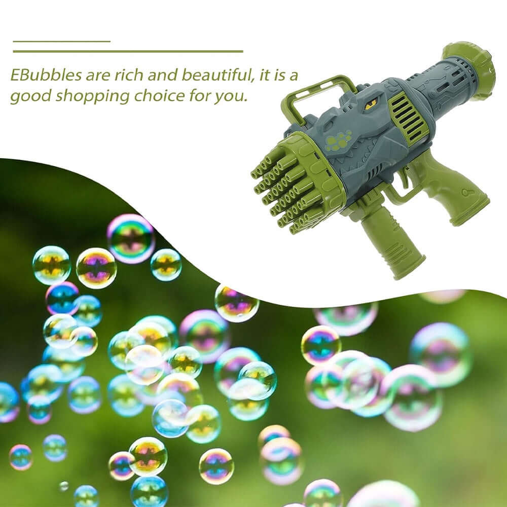 25 HOLE DINOSAUR BUBBLE MACHINE GUN