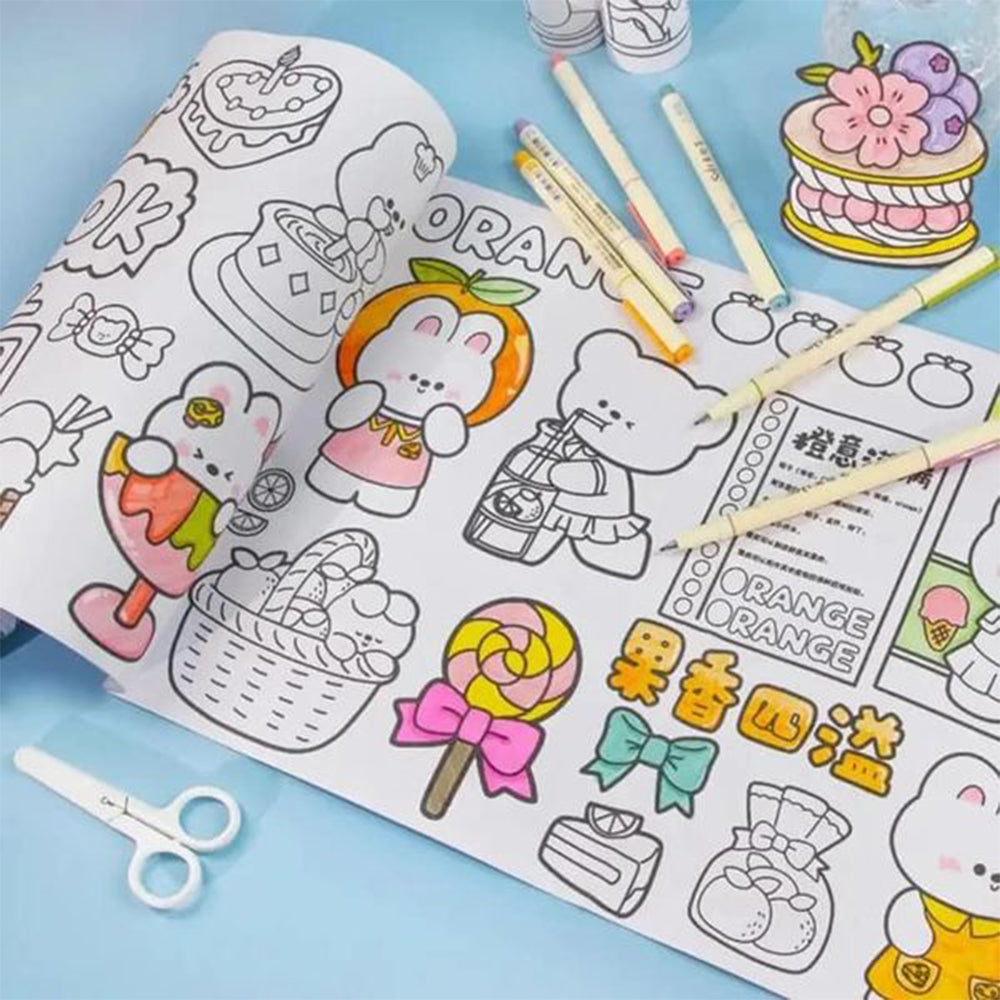 CHILDREN DRAWING ROLL BOOK