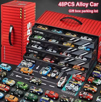 Thumbnail for CONTAINER ALLOY CAR MODEL FINALE INERTIA PULL BACK MINI CAR TOY - 48PCS