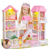 Thumbnail for DOLL HOUSE DREAM VILLA SET - 135PCS