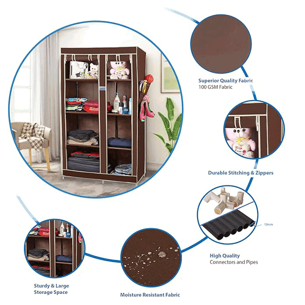 PORTABLE STORAGE WARDROBE ORGANIZER - IMPORTED