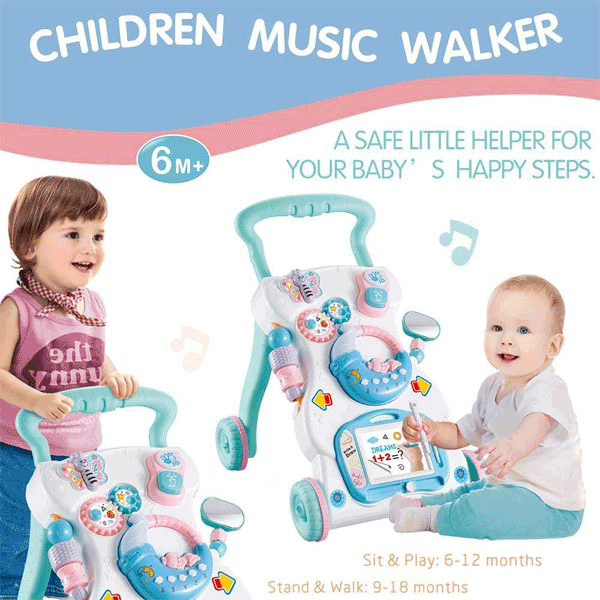 BABY ACTIVITY WALKER WITH EDUCTIONAL TOYS