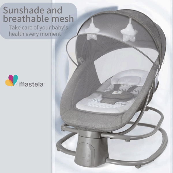 MASTELA DELUX 4 IN 1 ELECTRIC SWING BASSIENET ROCKER & FOOD TRAY