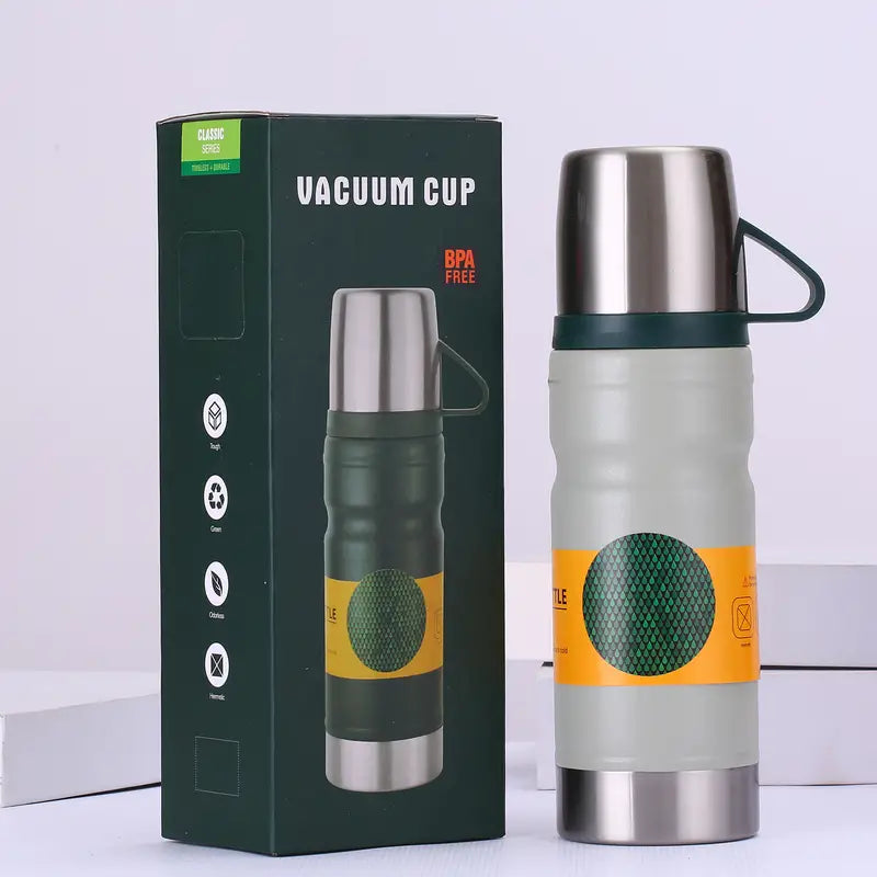 STAINLESS STEEL PORTABLE FLASK VACUUM WATER BOTTLE