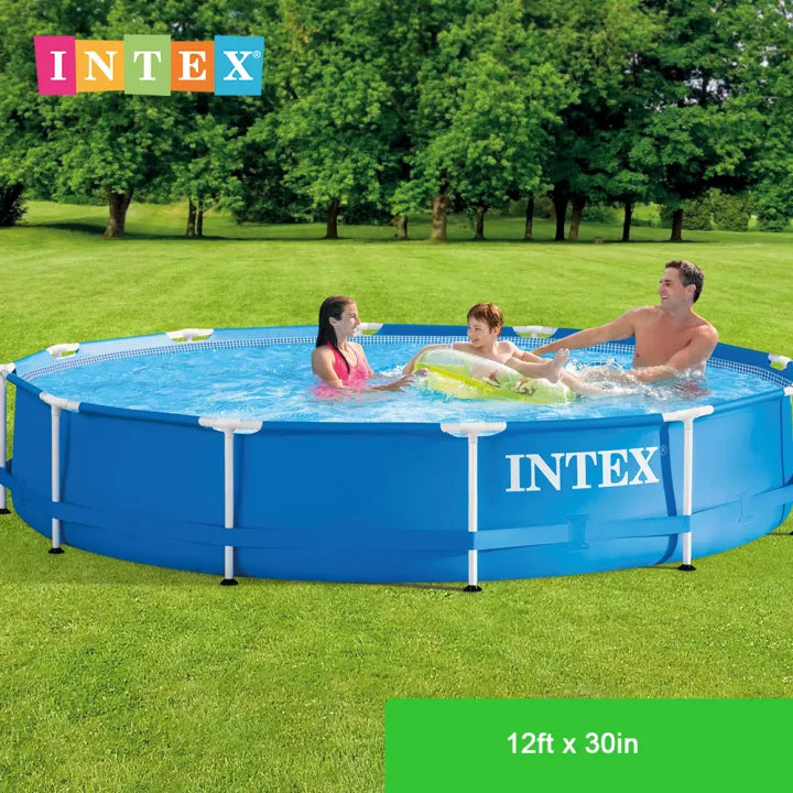 INTEX METAL FRAME SWIMMING POOL (3.05 M X 76 CM)