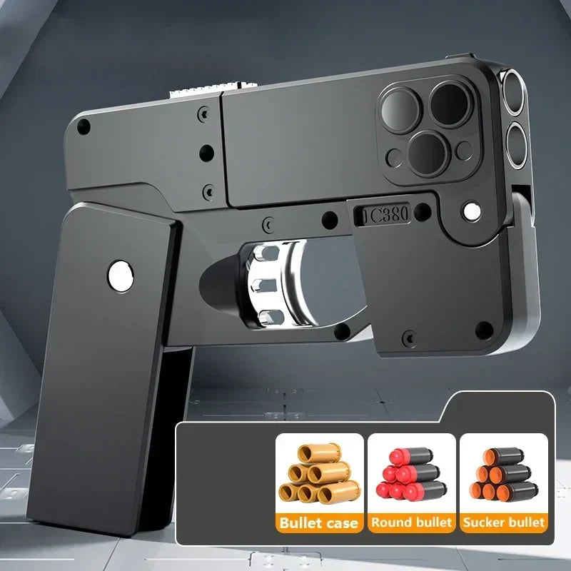 FOLD MOBILE PHONE SOFT BULLET GUN TOY