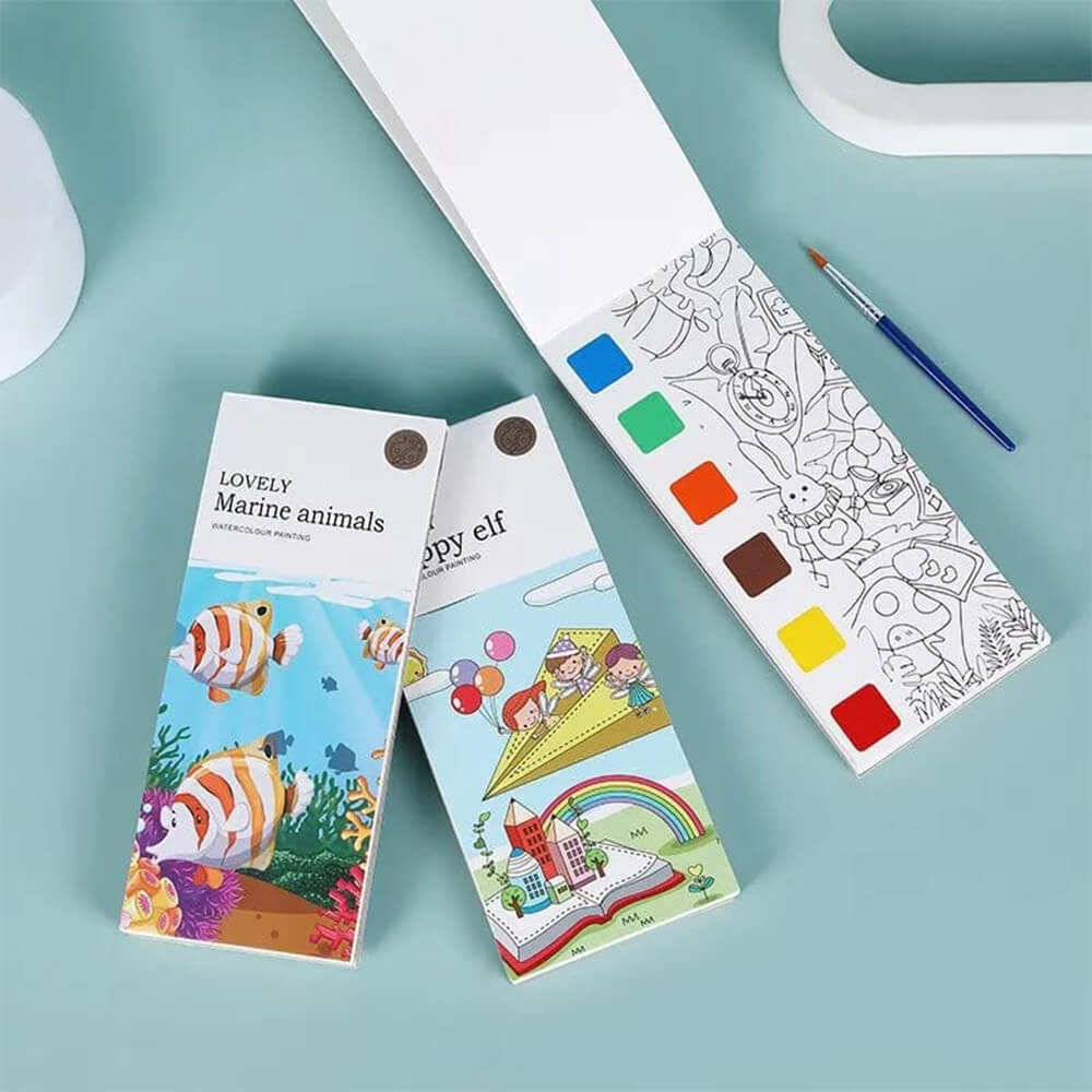 BRUSH & SPLASH WATERCOLOR DOODLE COLORING BOOKS