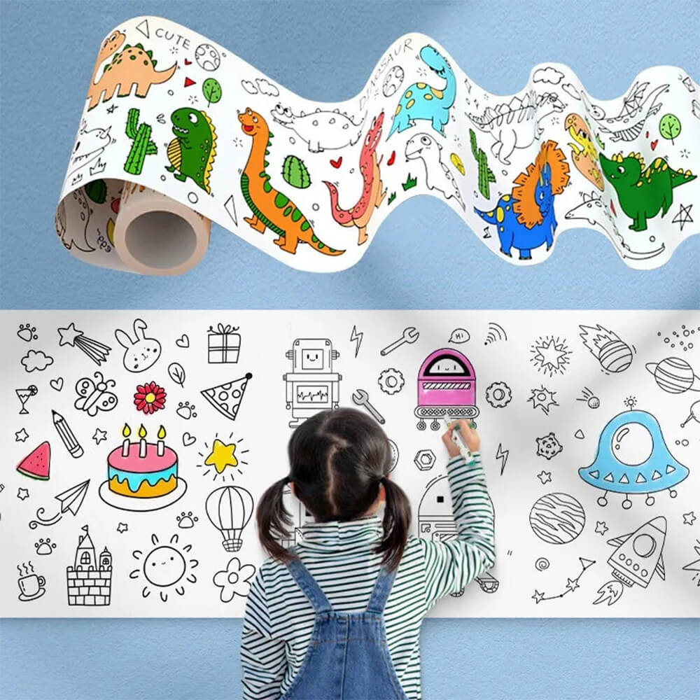 KID'S CREATIVE COLORING PAPER ROLL