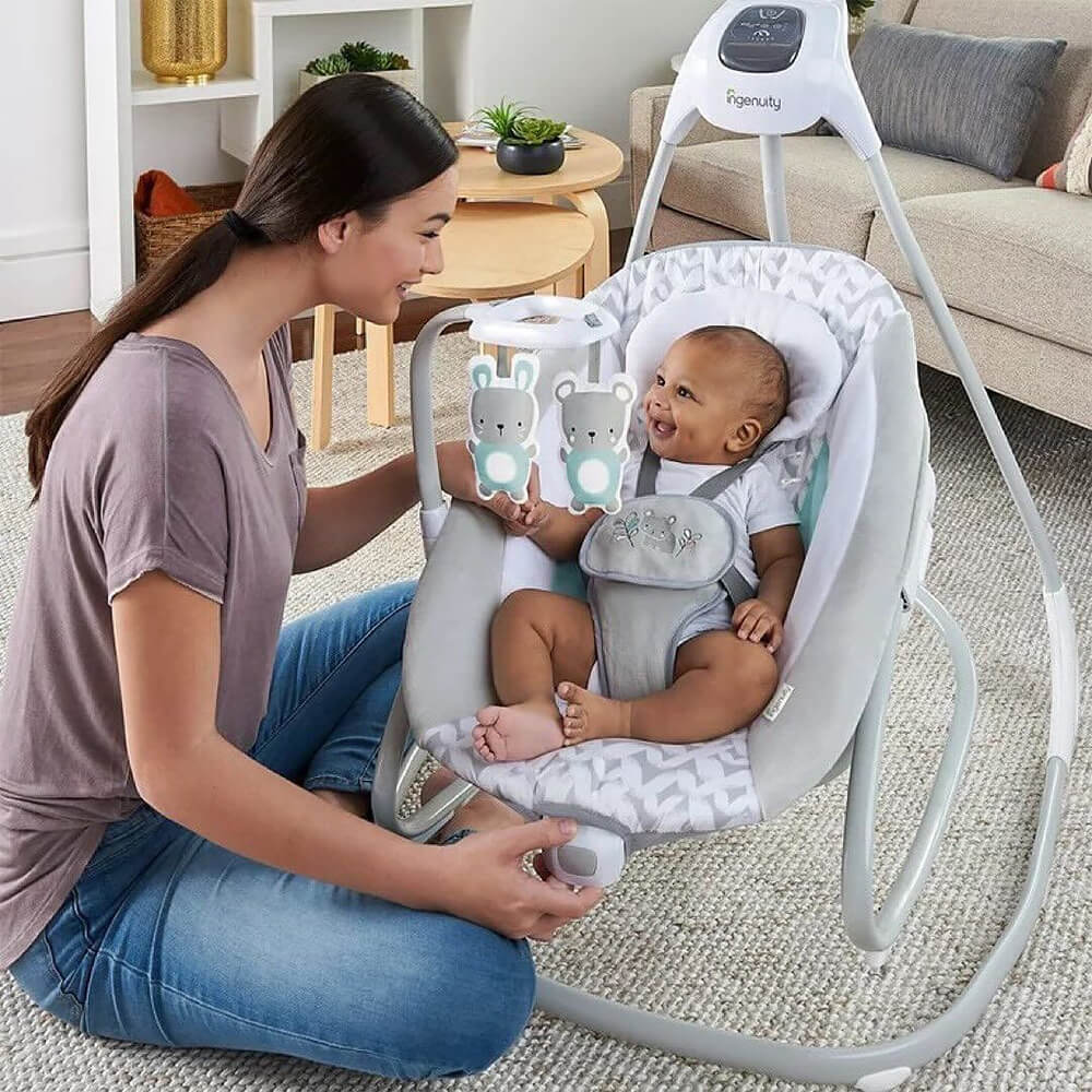 INGENUITY 2-IN-1 VIBRATING LIGHTWEIGHT BABY SWING