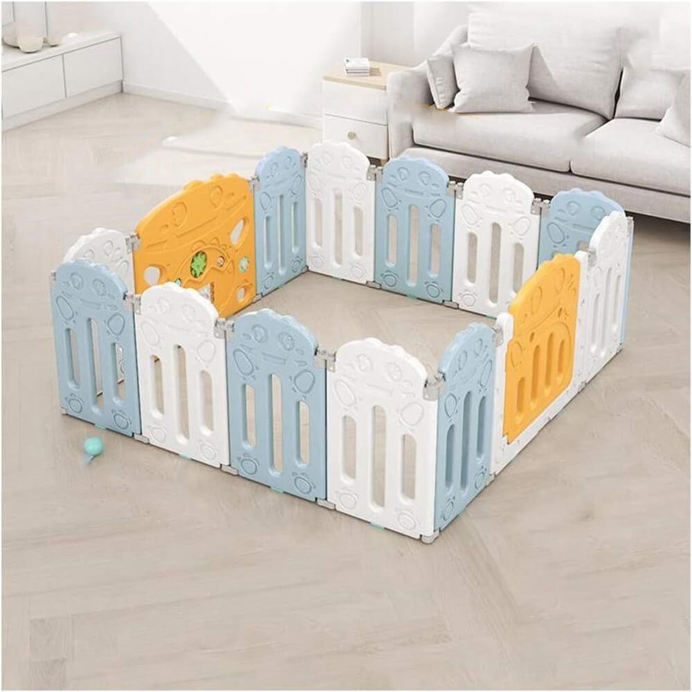 KIDS FOLDABLE ACTIVITY SAFETY PLAY YARD - 14 PCS