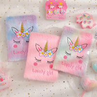 Thumbnail for PLUSH FLUFFY UNICORN NOTEBOOK DIARY