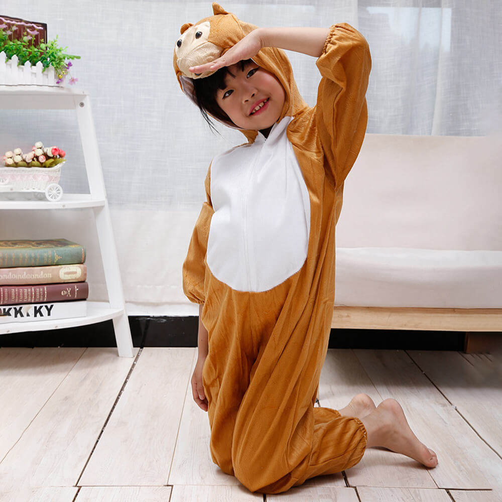 KIDS MONKEY COSTUME WITH JUMP SUIT AND HEADSET