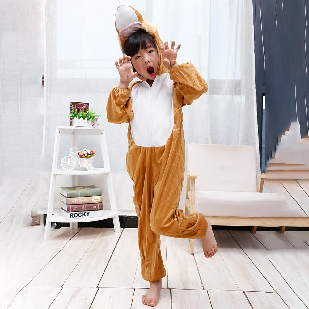 KIDS LION COSTUME WITH JUMP SUIT AND HEADSET