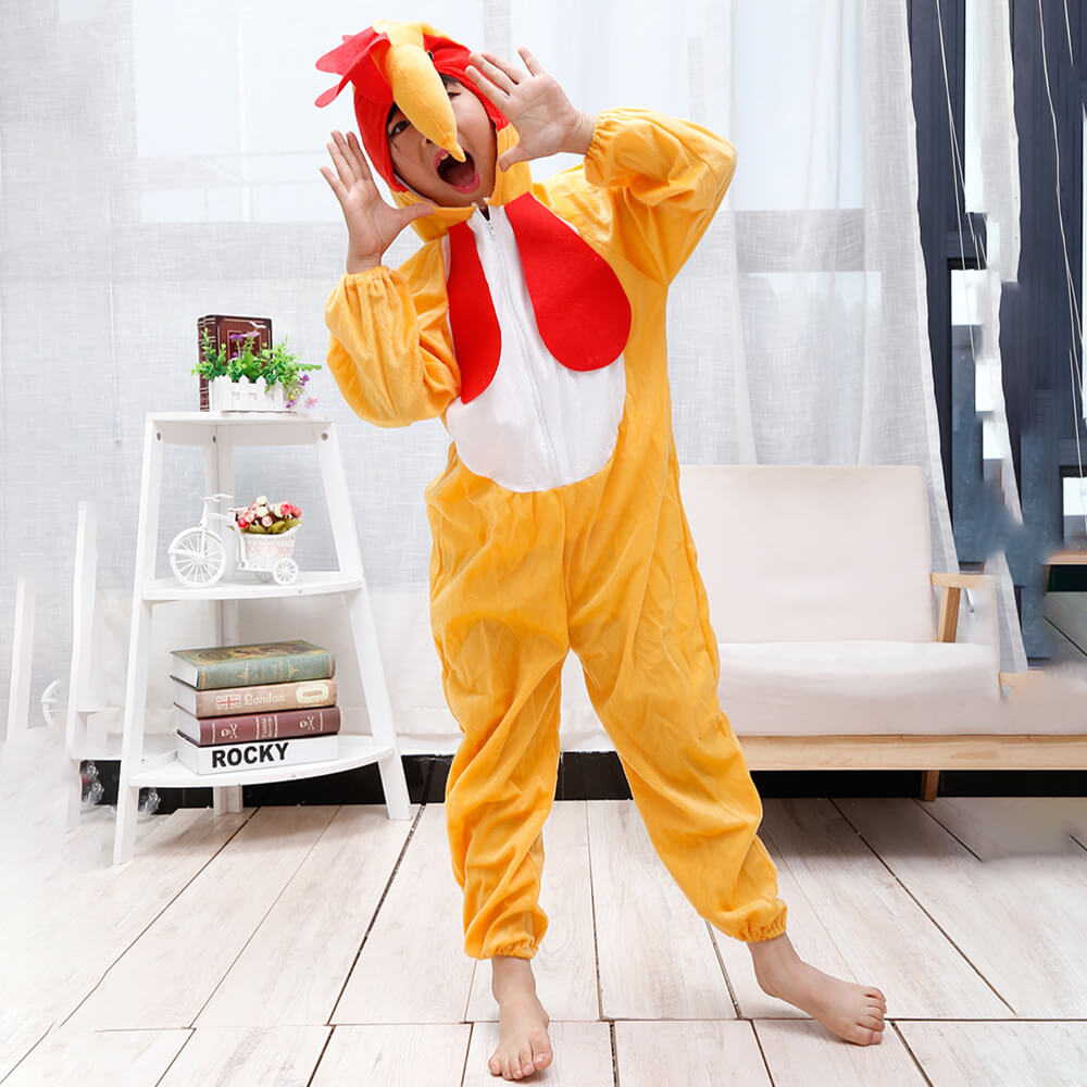 KIDS ROOSTER COSTUME WITH JUMP SUIT & HEADSET