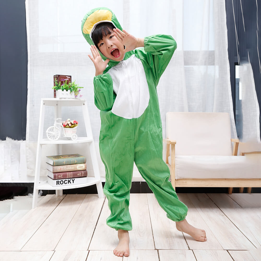 KIDS FROG COSTUME WITH JUMP SUIT AND HEADSET