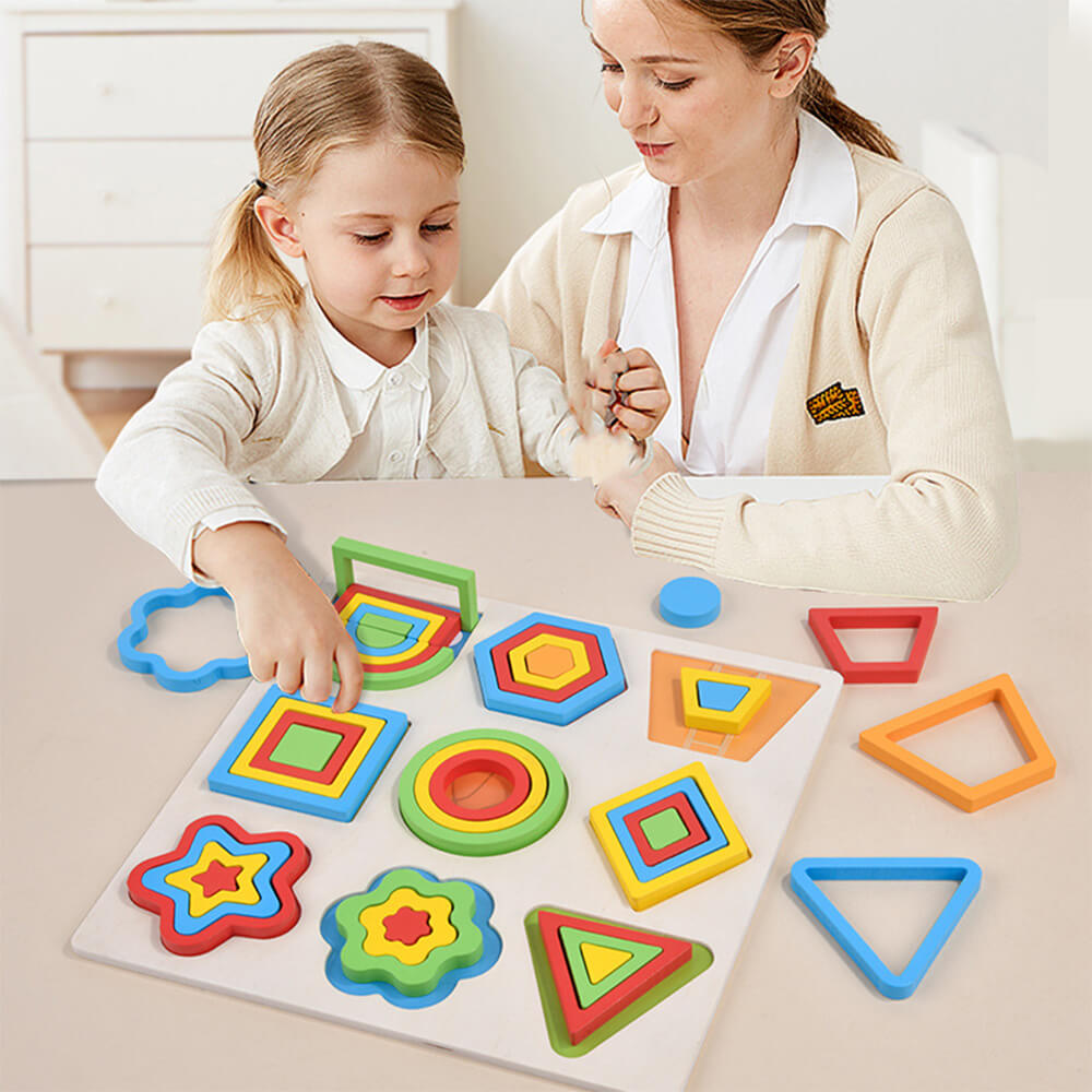 3D WOODEN GEOMETRY PUZZLES GAMES