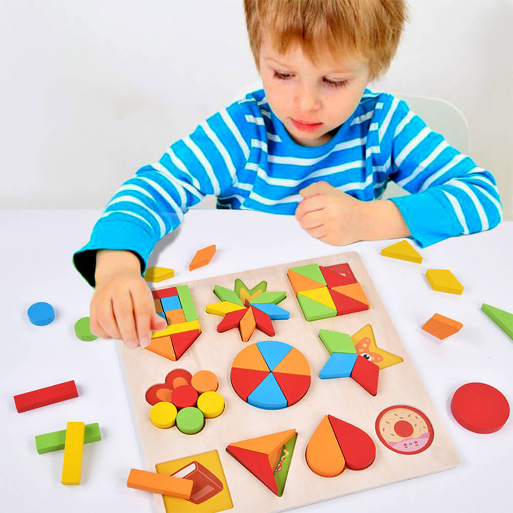 3D WOODEN GEOMETRY PUZZLES GAMES