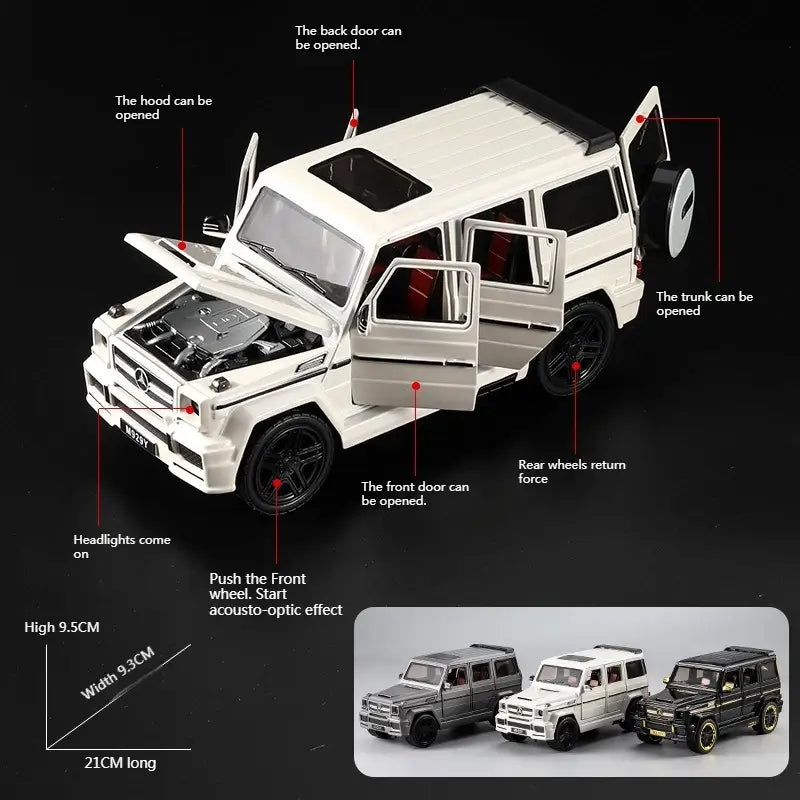 1:24 MERCEDES BENZ AMG G65 OFF-ROAD SUV ALLOY DIECAST MODEL