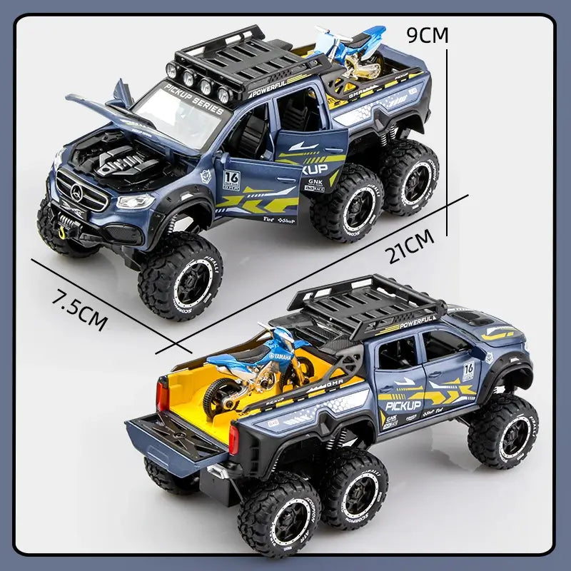 1:24 X-CLASS EXY 6x6 TYRE PICKUP ALLOY DIECAST MODEL