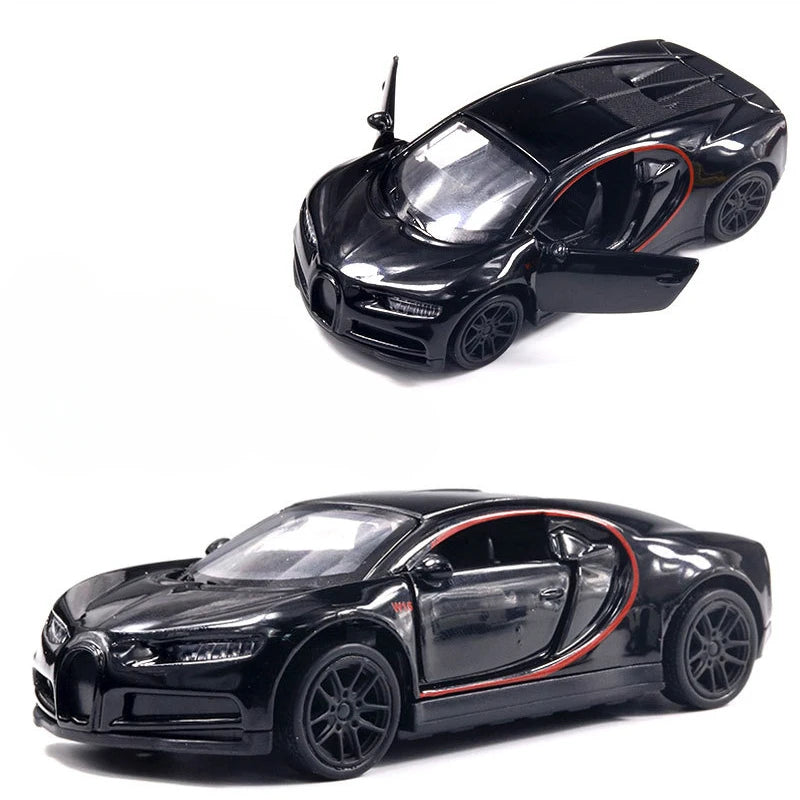 1:36 PULL BACK BUGATTI CHIRON DIECAST METAL ALLOY CAR