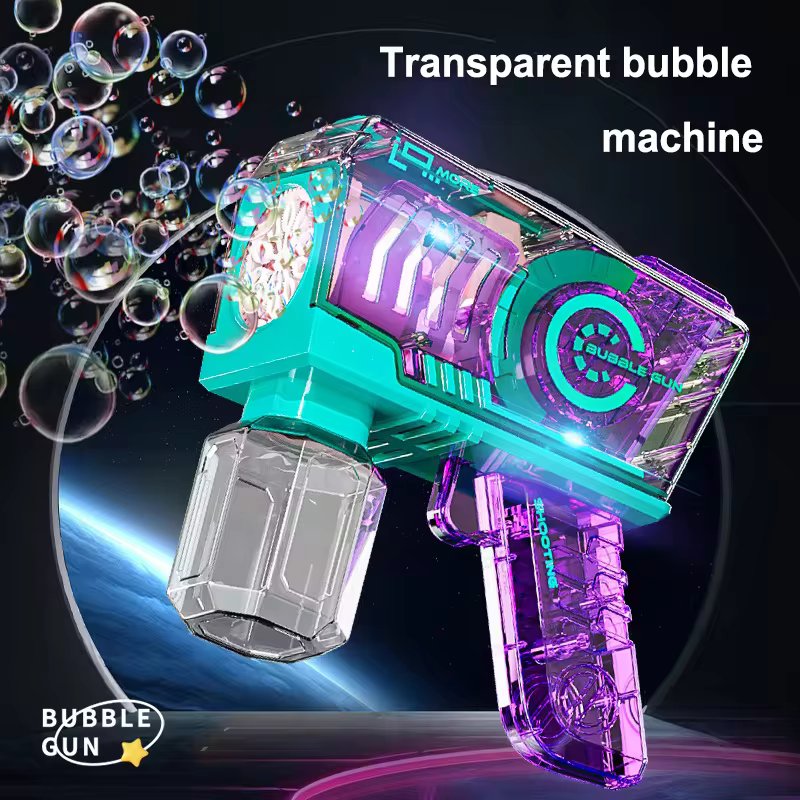 AUTOMATIC 10 HOLE TRANSPARENT BUBBLE MACHINE