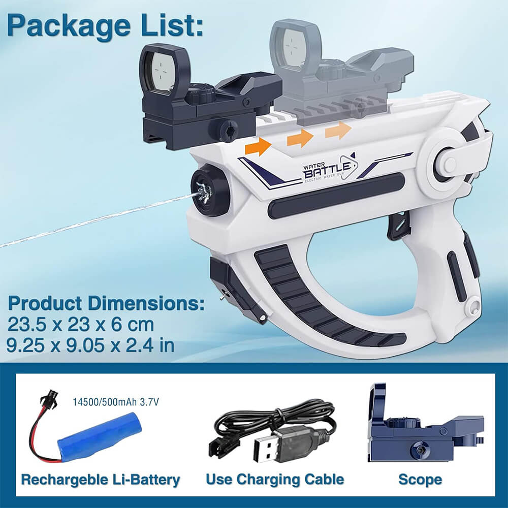 LONG RANGE ELECTRIC SPACE  WATER GUN FOR KIDS