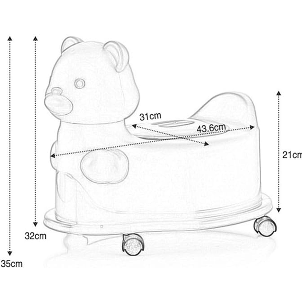 2 IN 1 KIDS & BABIES POTTY TRAINER SEAT AND PUCH CAR