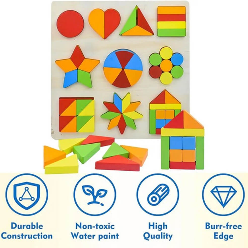 3D WOODEN GEOMETRY PUZZLES GAMES