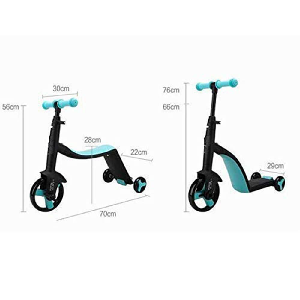 2 IN 1 MULTIFUNCTIONAL KICK SCOOTER & TRICYCLE