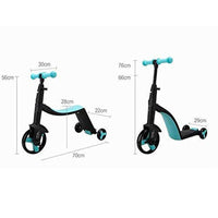 Thumbnail for 2 IN 1 MULTIFUNCTIONAL KICK SCOOTER & TRICYCLE