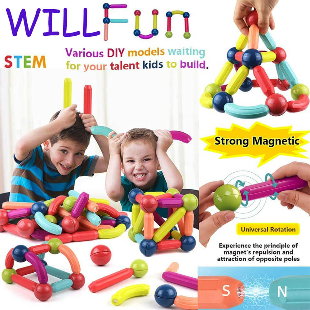 STEM MAGNETIC STICKS - 42 PCS