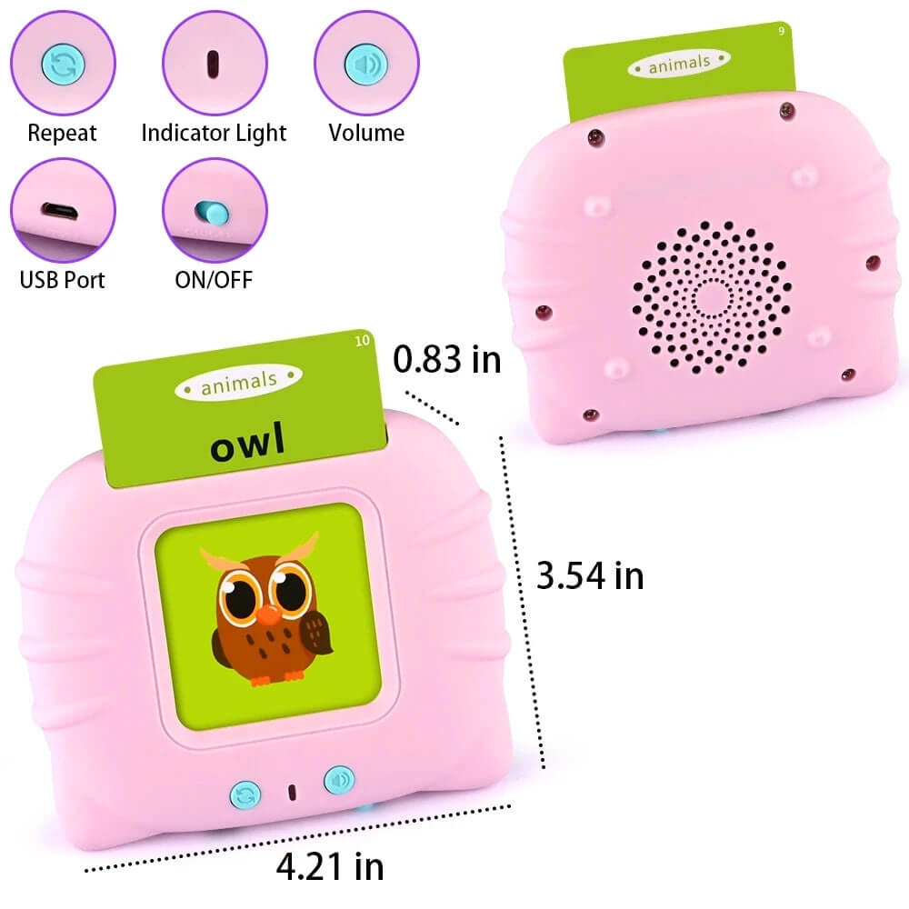 RECHARGEABLE FLASH CARD READER TODDLER TOY