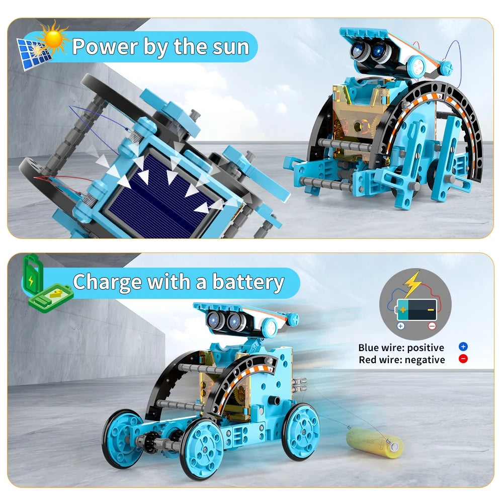 12 IN 1 LUCKY DOUG SOLAR ROBOT KITS FOR KIDS