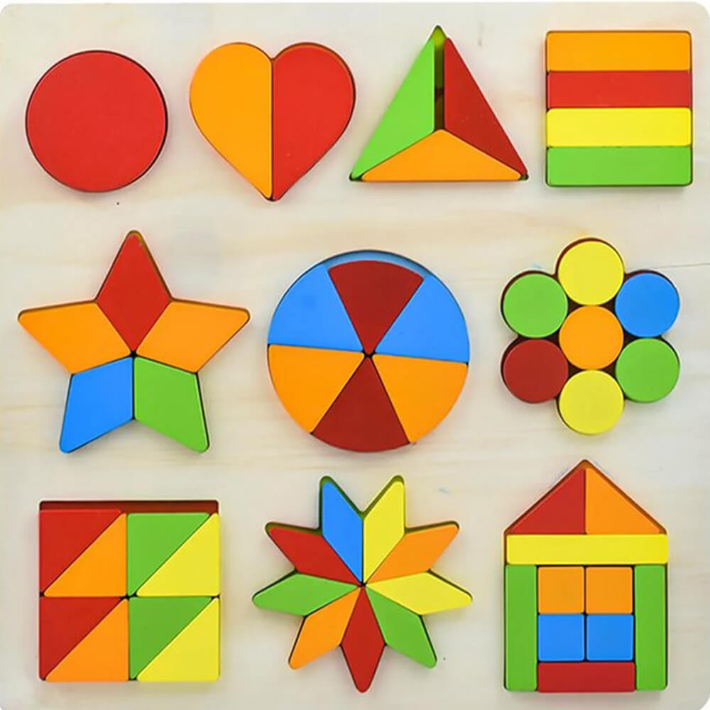 3D WOODEN GEOMETRY PUZZLES GAMES