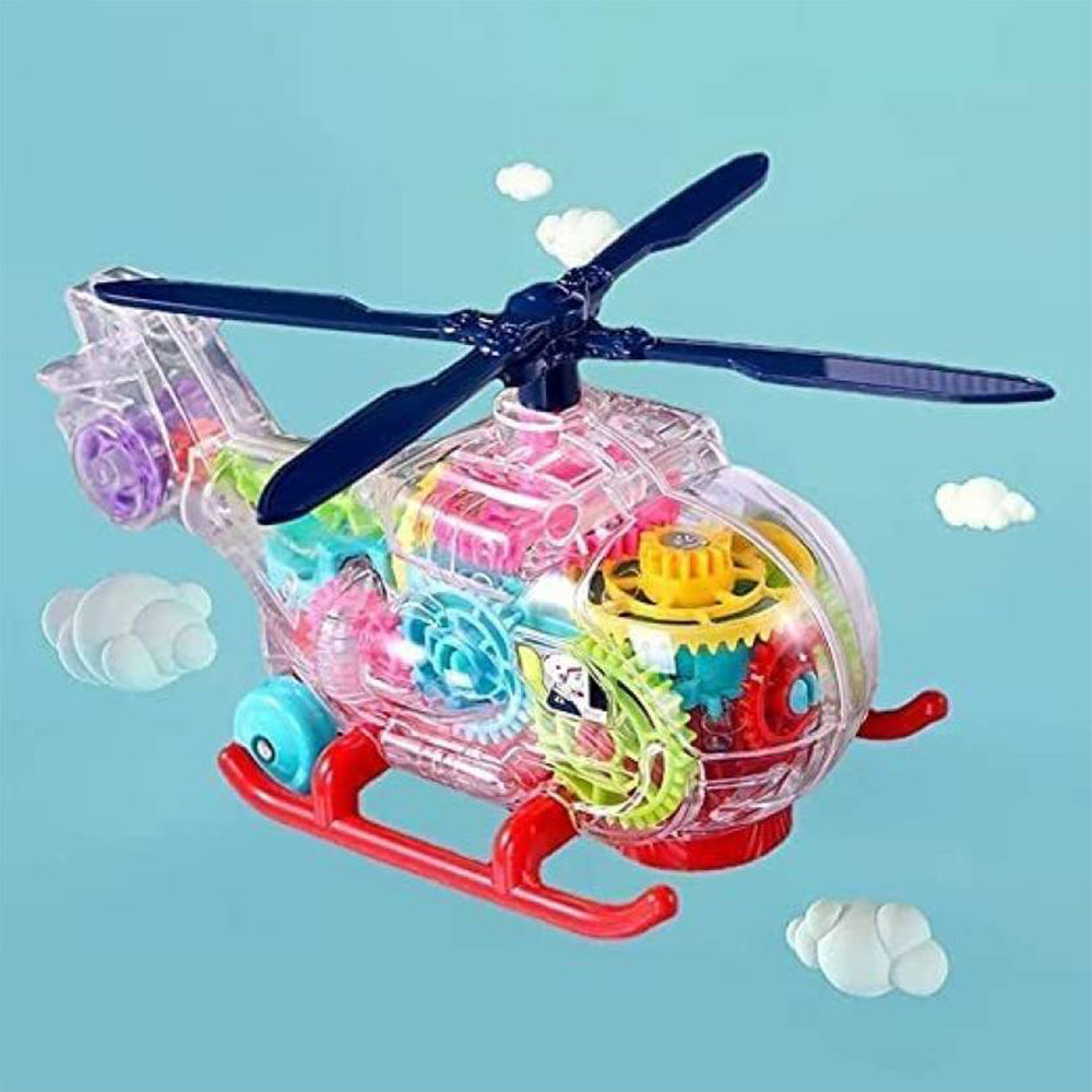 TRANSPARENT FUNNY HELICOPTER WITH MUSIC