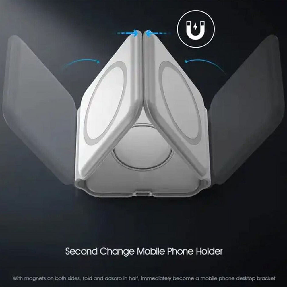 3 IN 1  MAGNETIC  FOLDABLE WIRELESS  CHARGING PAD