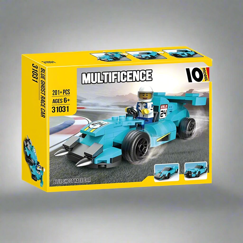 201 PIECES DECOOL MULTI BLUE FORMULA RACING CARS