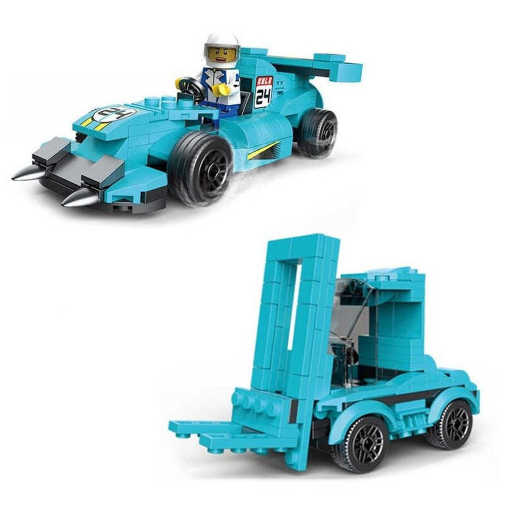 201 PIECES DECOOL MULTI BLUE FORMULA RACING CARS