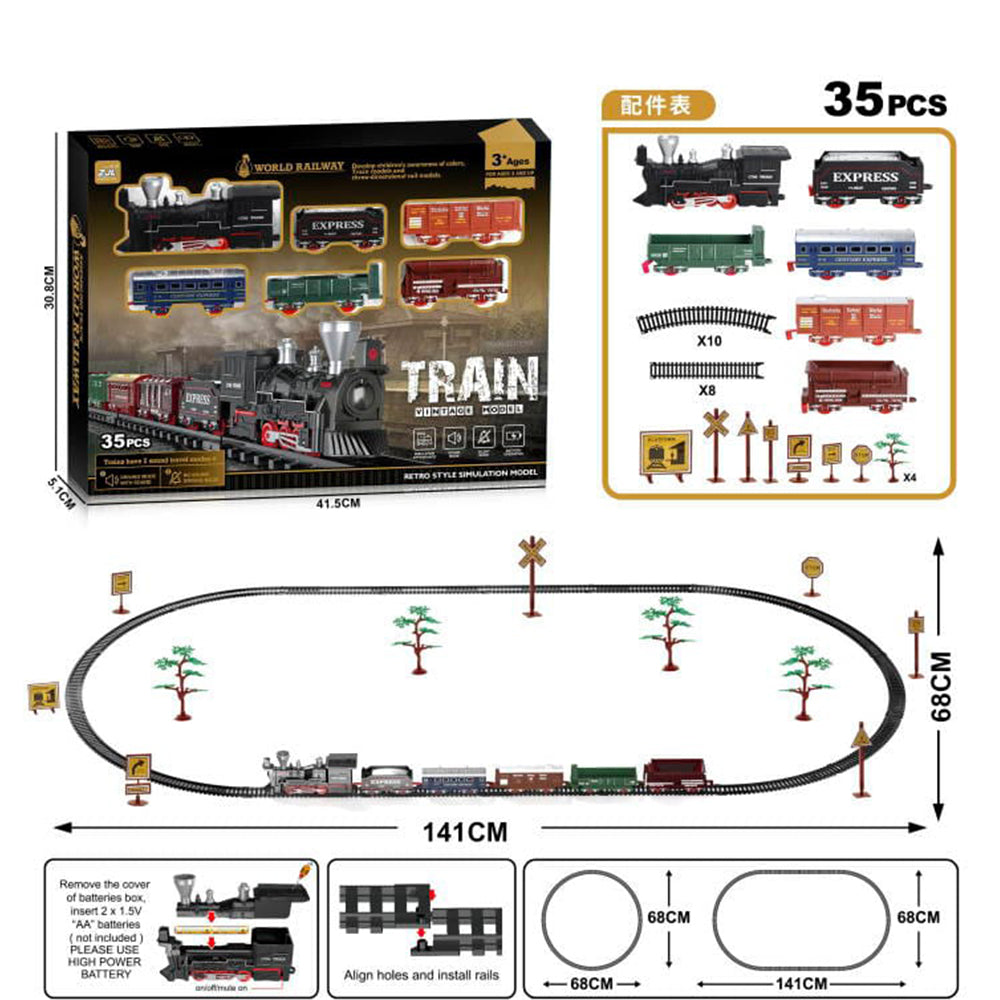 WORLD RAILWAY TRAIN SET - 5 CABIN