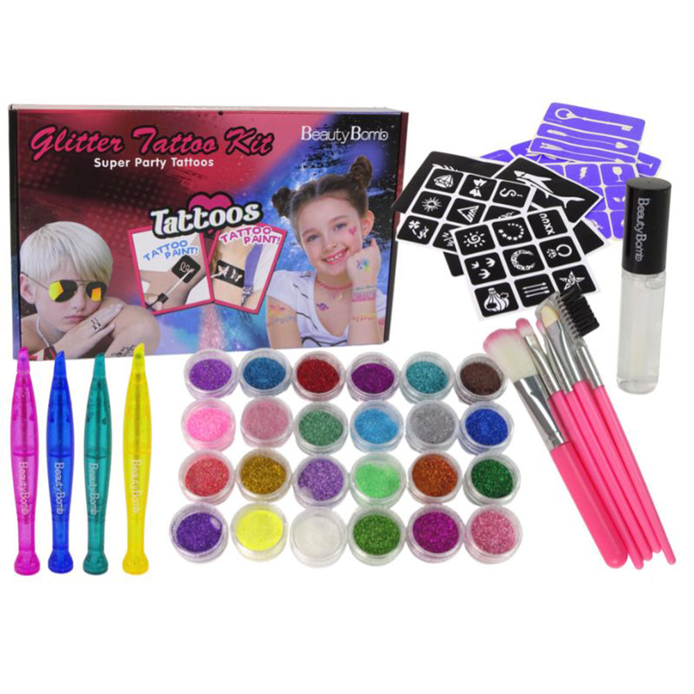 CREATE DAZZLING DESIGNS WITH OUR GLITTER TATTOO KIT