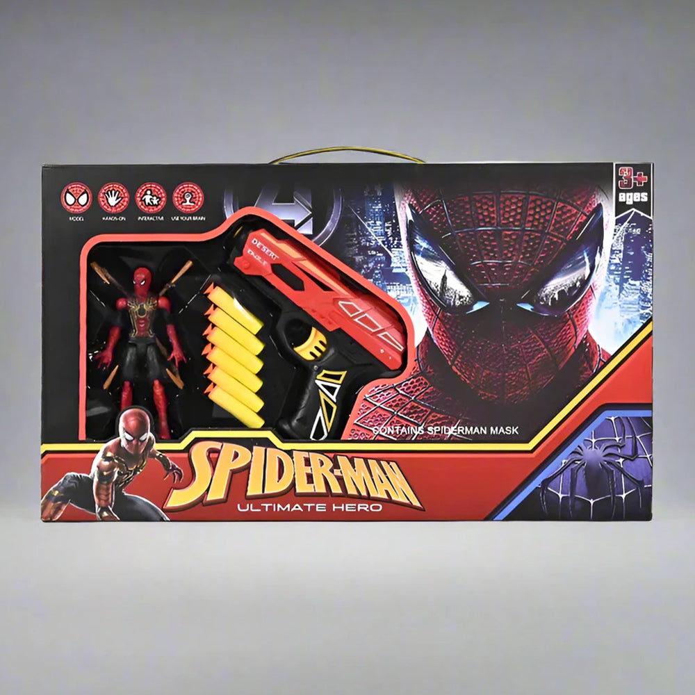 AVENGERS ULTIMATE HERO SOFT BULLETS GUN - SPIDERMAN