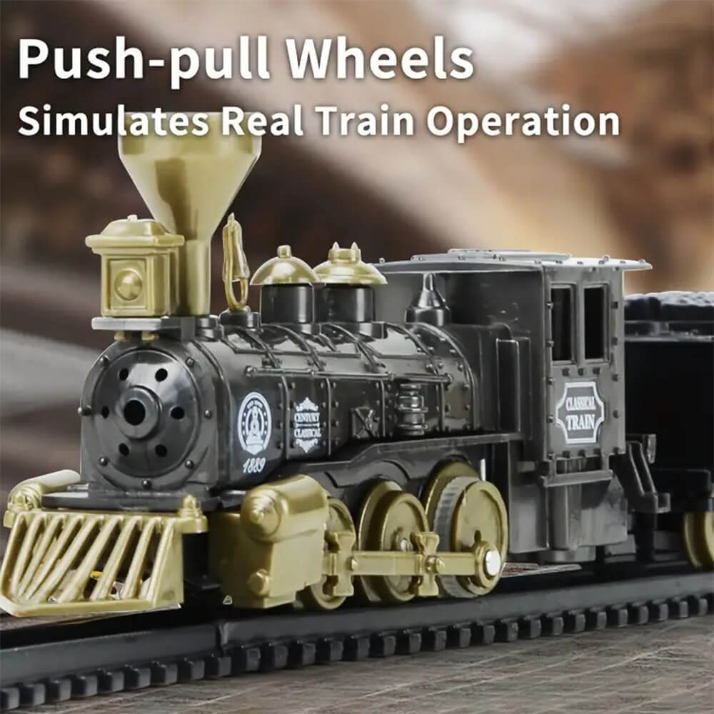 CLASSIC ELECTRIC TRAIN SET WITH 2 CARRIAGES & TRACKS