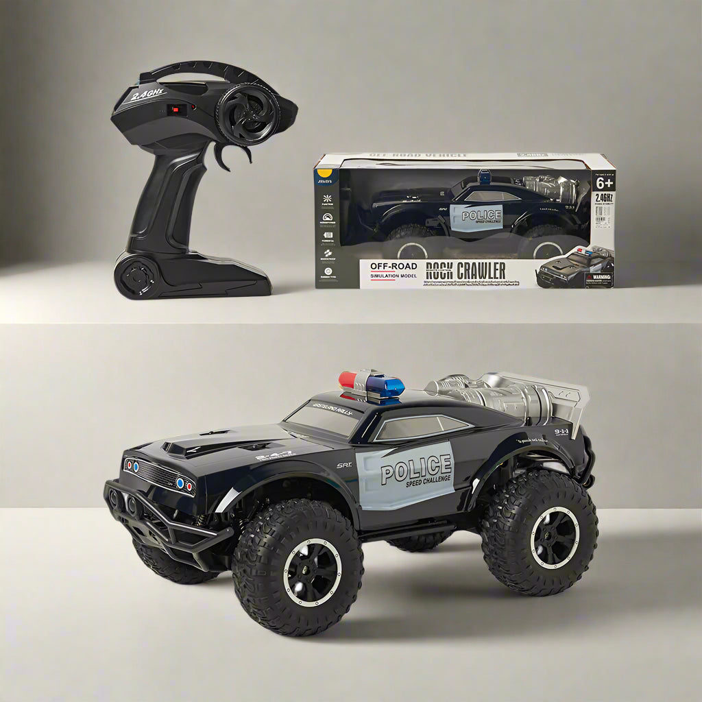 1:8 REMOTE CONTROL POLICE CAR WITH LIGHT