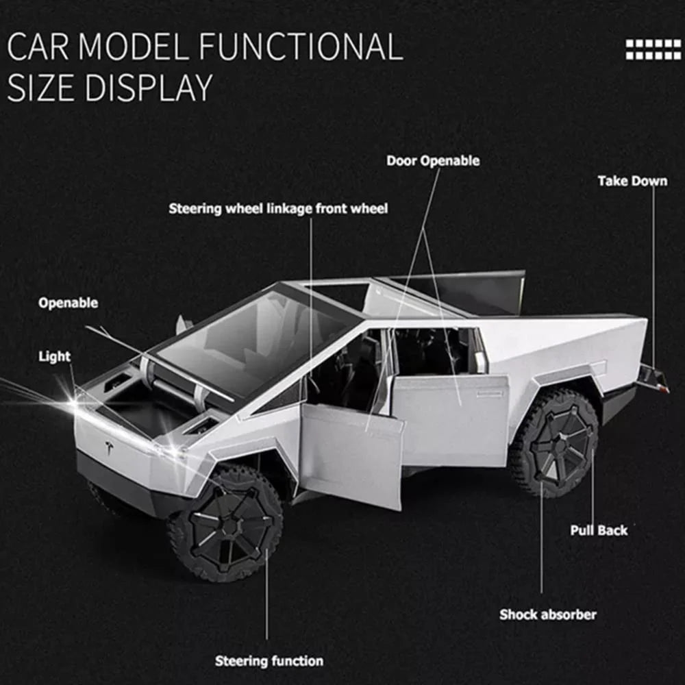 1:24 TESLA CYBERTRUCK ALLOY DIECAST MODEL