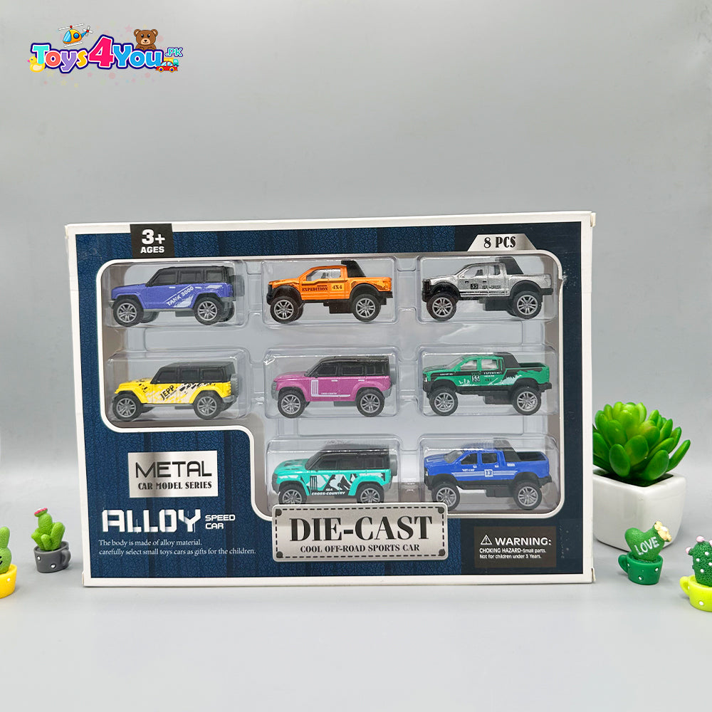 COOL OFF-ROAD ALLOY CAR - 8 PCS