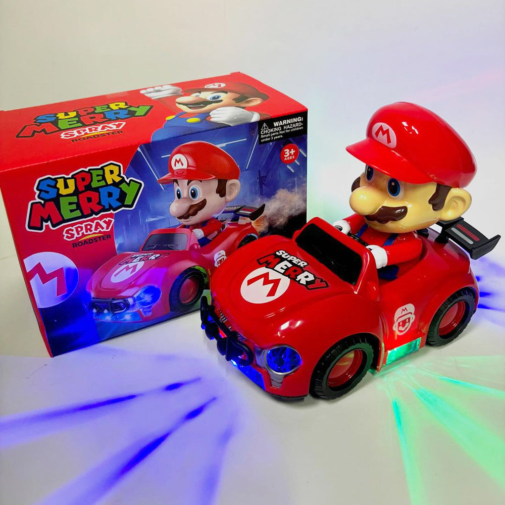 SUPER MARIO SPRAY CAR WITH LIGHT & SOUND