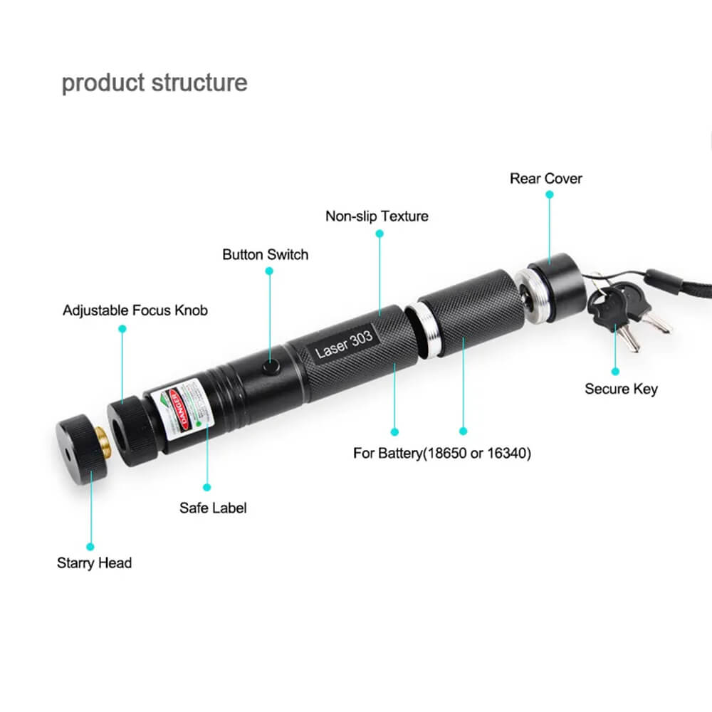 GREEN HEAVY RECHARGEABLE LAZER POINTER